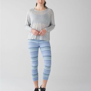 Lululemon Wunder Under Crop III Space Dye Twist Lullaby Ray size 6